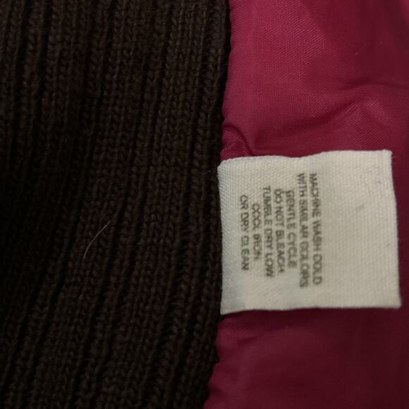 Free People Nordic Southwest Boho Brown And Purple Puffer Vest With Hoodie Sz ?? - Picture 12 of 12